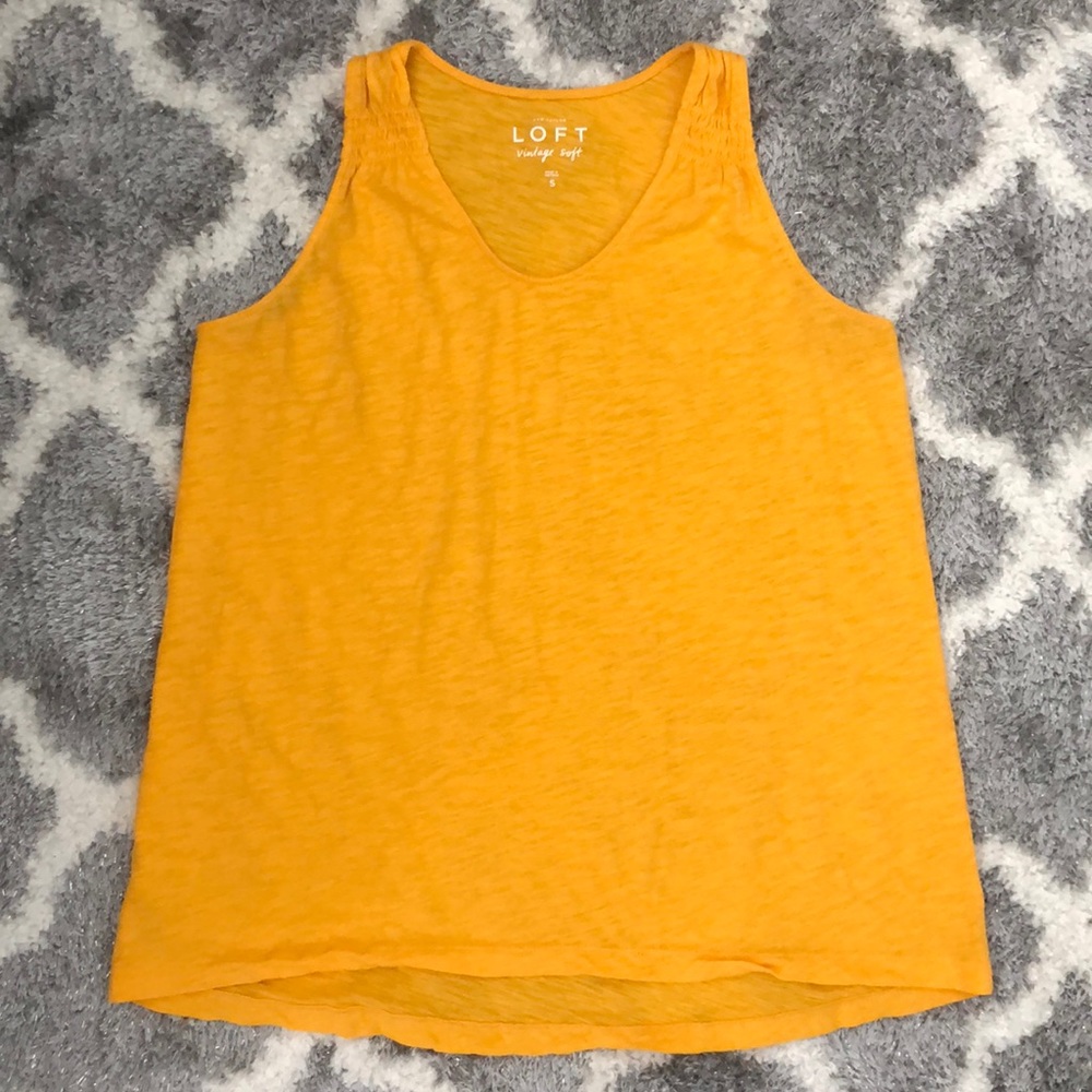 LOFT Vibrant Orange/Yellow Tank Top